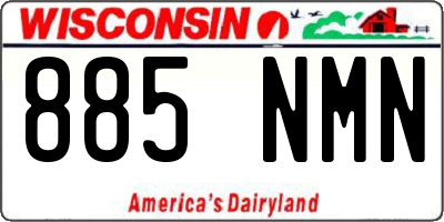 WI license plate 885NMN