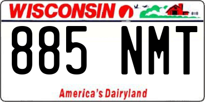 WI license plate 885NMT