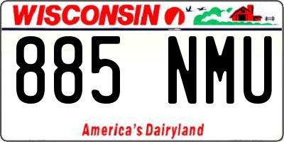 WI license plate 885NMU