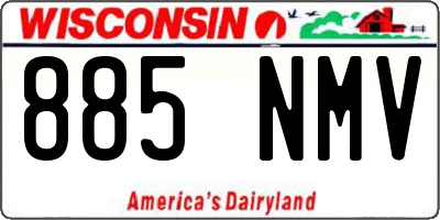 WI license plate 885NMV