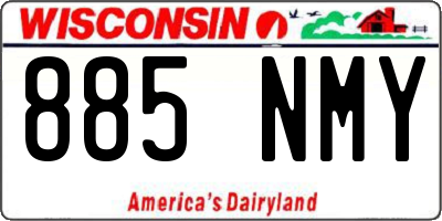 WI license plate 885NMY