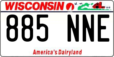 WI license plate 885NNE
