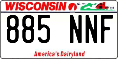 WI license plate 885NNF