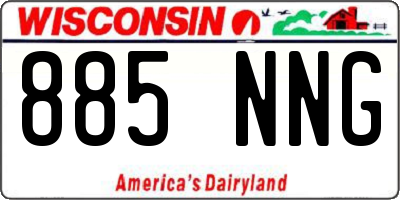 WI license plate 885NNG