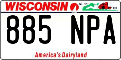 WI license plate 885NPA