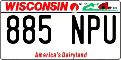 WI license plate 885NPU