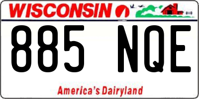 WI license plate 885NQE