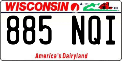 WI license plate 885NQI