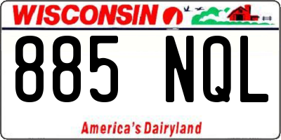 WI license plate 885NQL