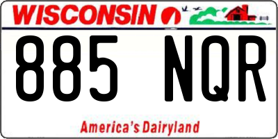 WI license plate 885NQR