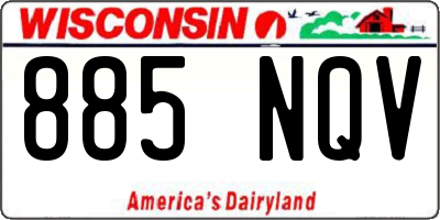 WI license plate 885NQV