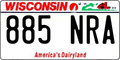 WI license plate 885NRA