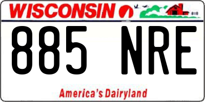WI license plate 885NRE