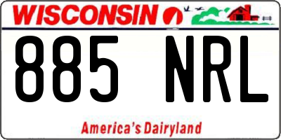 WI license plate 885NRL