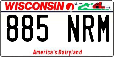 WI license plate 885NRM
