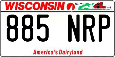 WI license plate 885NRP