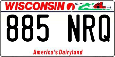 WI license plate 885NRQ