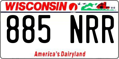 WI license plate 885NRR