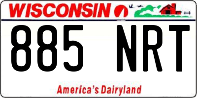 WI license plate 885NRT