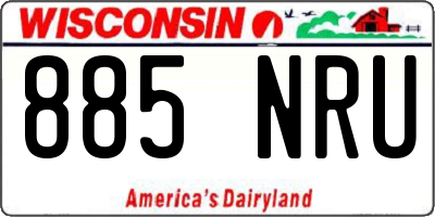 WI license plate 885NRU