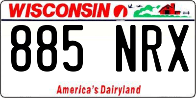 WI license plate 885NRX