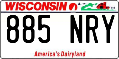 WI license plate 885NRY