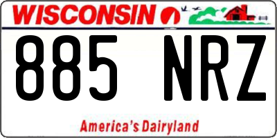 WI license plate 885NRZ