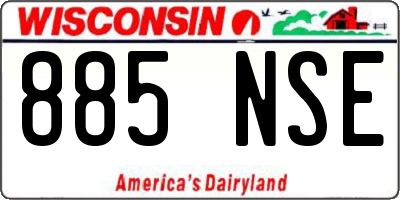 WI license plate 885NSE