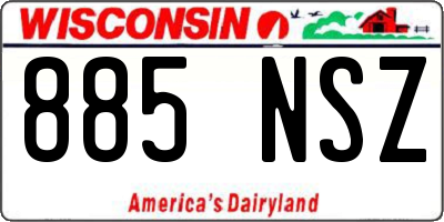 WI license plate 885NSZ