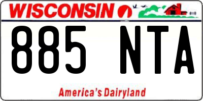 WI license plate 885NTA