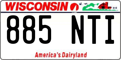 WI license plate 885NTI