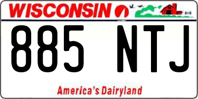 WI license plate 885NTJ