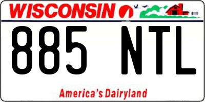 WI license plate 885NTL