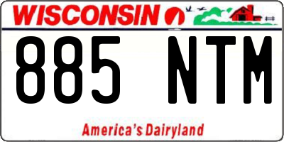 WI license plate 885NTM