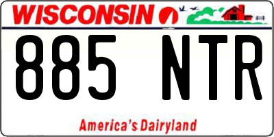 WI license plate 885NTR