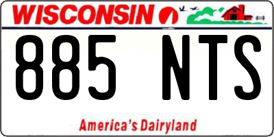 WI license plate 885NTS