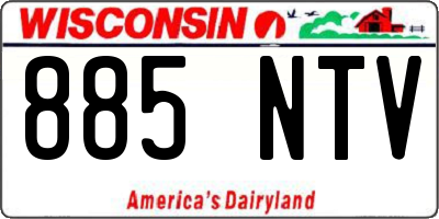 WI license plate 885NTV