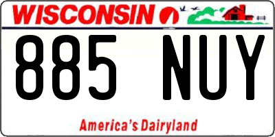 WI license plate 885NUY