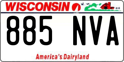 WI license plate 885NVA