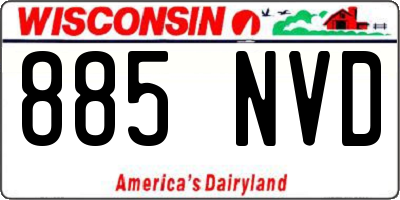 WI license plate 885NVD