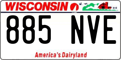 WI license plate 885NVE