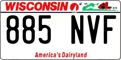 WI license plate 885NVF
