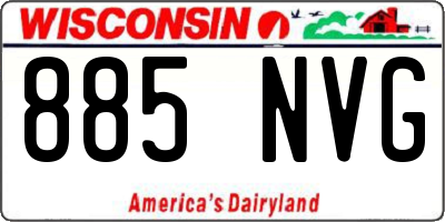 WI license plate 885NVG