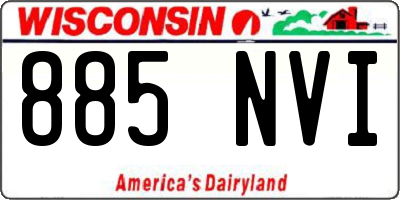 WI license plate 885NVI