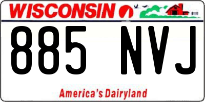 WI license plate 885NVJ
