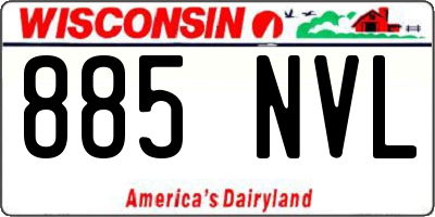 WI license plate 885NVL