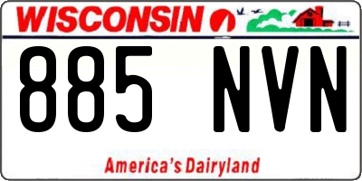 WI license plate 885NVN