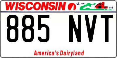 WI license plate 885NVT