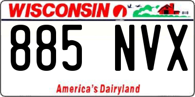 WI license plate 885NVX