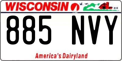WI license plate 885NVY